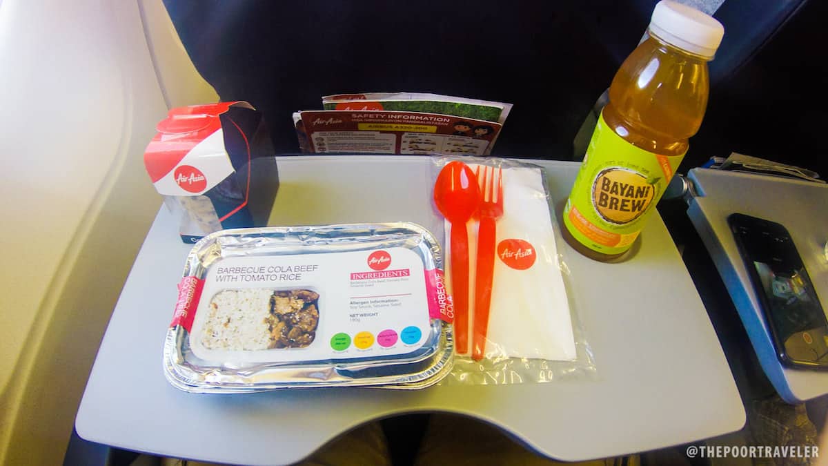 AIrAsia in-flight meals