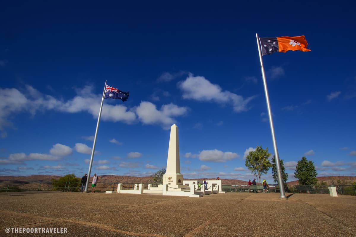 The flags of Australia and Northern Territory waving proudly