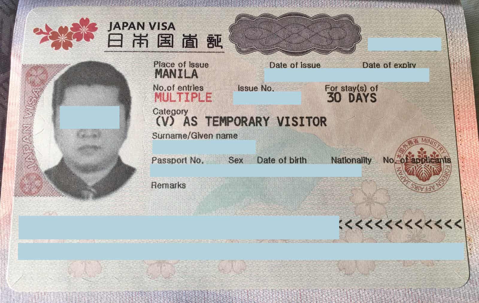 japan multiple entry visa