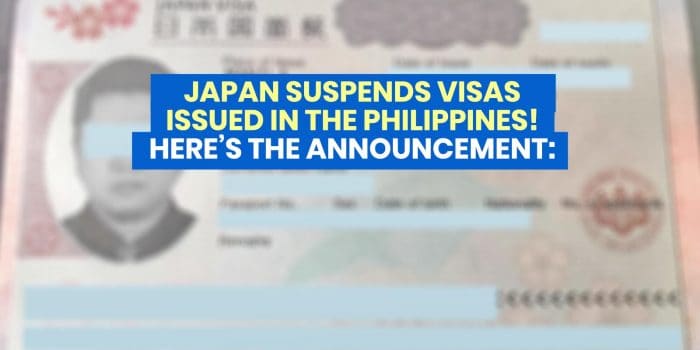 JAPAN Suspends Visas Issued in the Philippines Prior to March 27