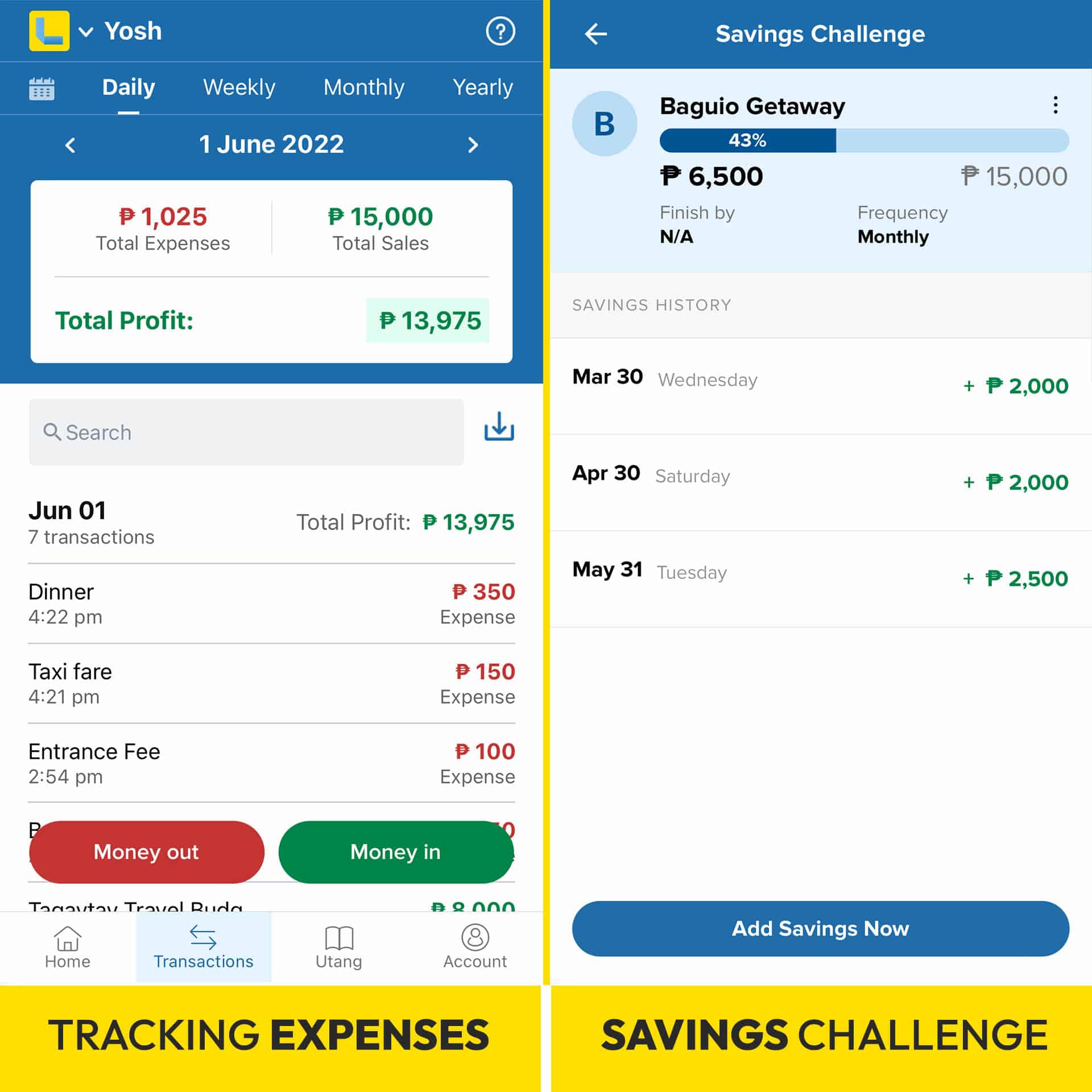 Lista App Savings Expenses Baguio City