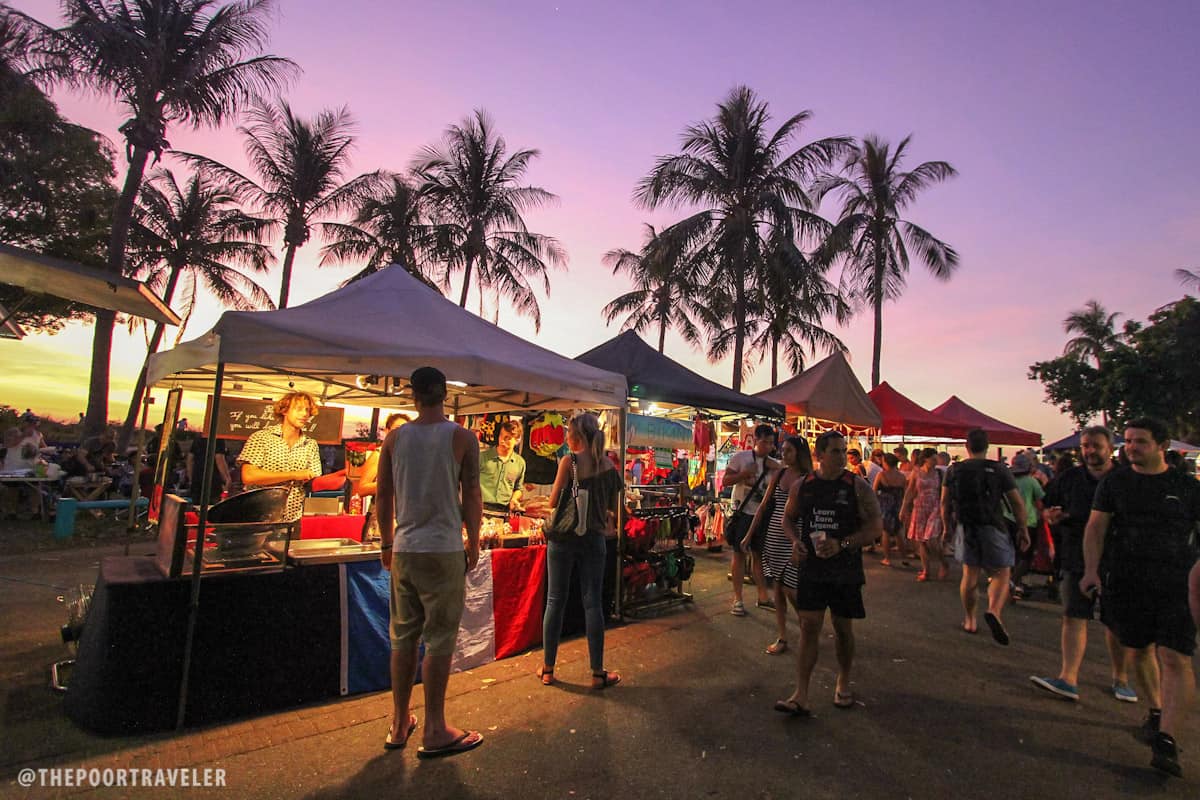 The choices at the Mindil Sunset Market are endless! Pizza, burgers, seafood, Asian, Western, name it.